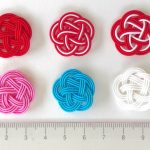 水引3本梅結び　直径23mm　赤、赤白赤、赤赤白、ピンク、ブルー、白