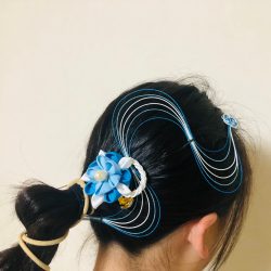 水引梅結びヘア飾り