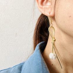 水引あわじ玉のピアス