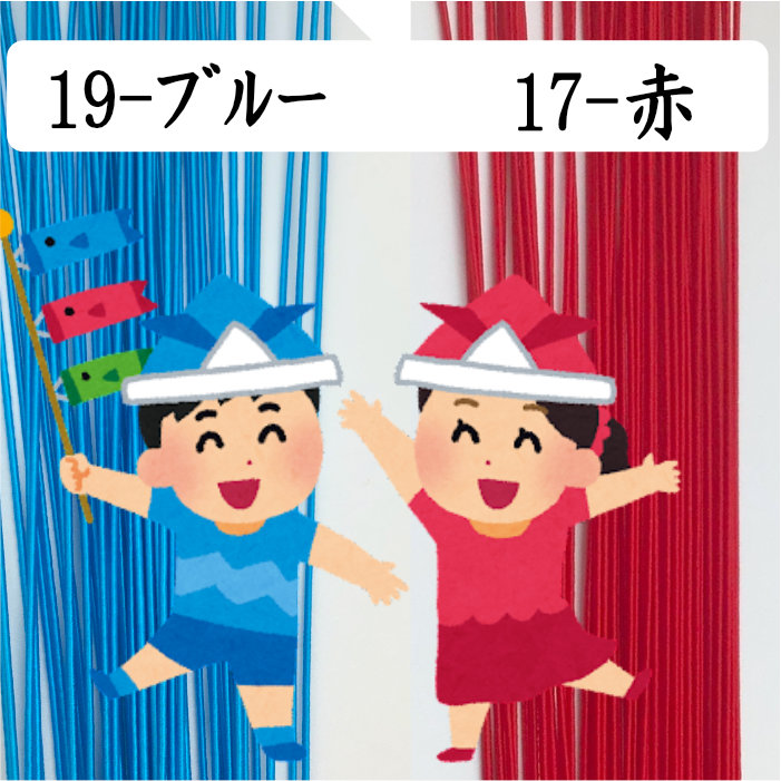 絹巻水引 赤と青を各約50本づつプレゼント｜絹巻水引の日