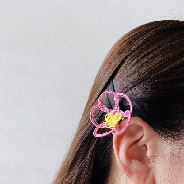 水引梅結びのパッチンピン｜お子さんの夏の装いにぴったりのヘアアクセサリー