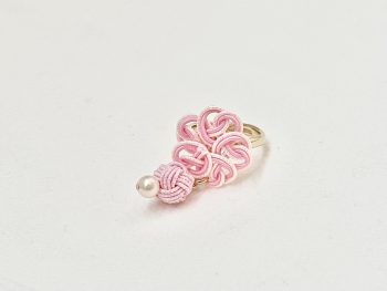 水引桜結びのお花リング 水引桜結びのお花リング