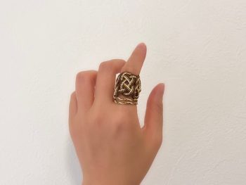 水引あわじ結びの二連リング