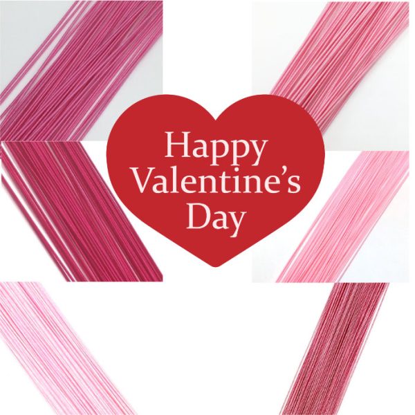 バレンタインデーカラーの絹巻、羽衣水引セット　新発売｜おまけ付き