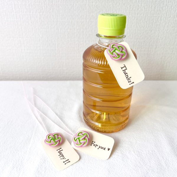 水引梅結びのタグ｜ラッピング飾りやボトルマーカーにも使える優秀アイテム